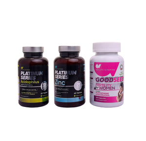 Women's Fertility & Intimate Health Bundle (Zinc + Lactobacillus Acidophilus + GoodSeed Fertility for Women)