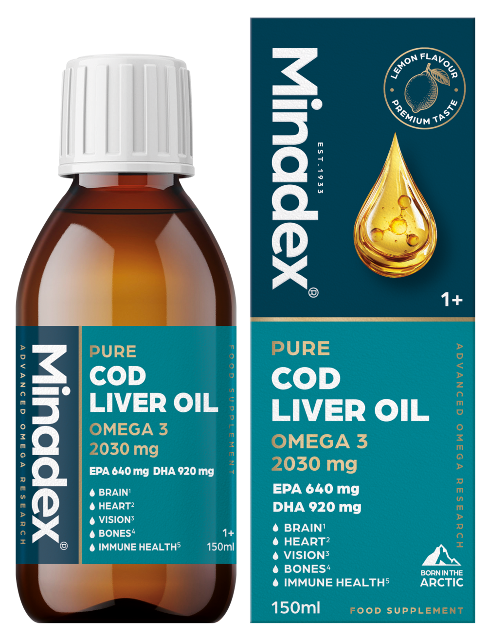 Omega 100% Pure Cod Liver Oil | Premium Arctic Formula