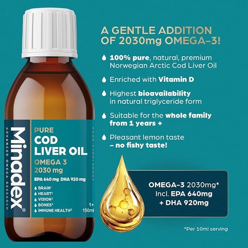 Omega 100% Pure Cod Liver Oil | Premium Arctic Formula